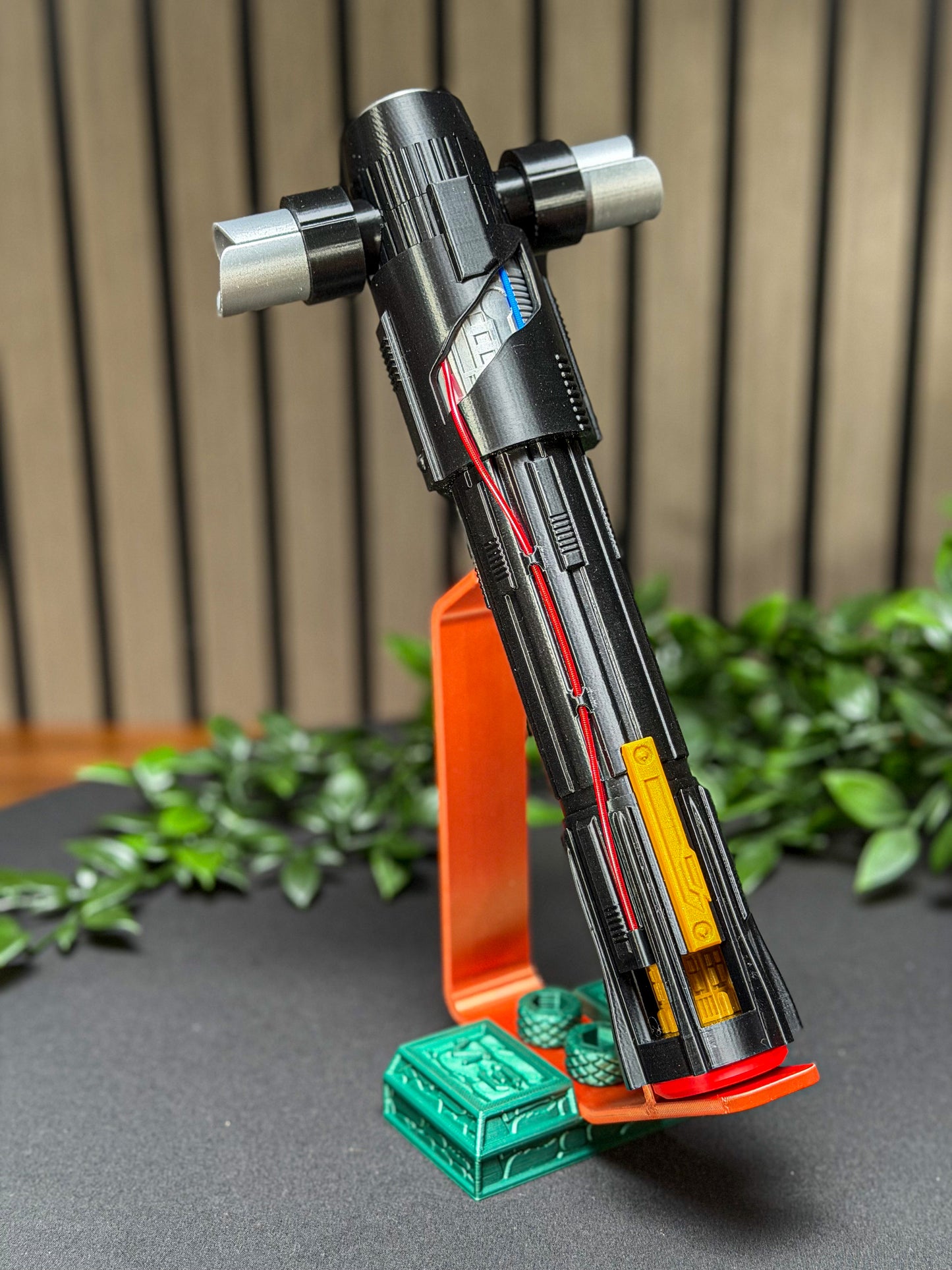 Kylo Ren Lightsaber 3D Printed Display Model with Stand – Star Wars Collectible