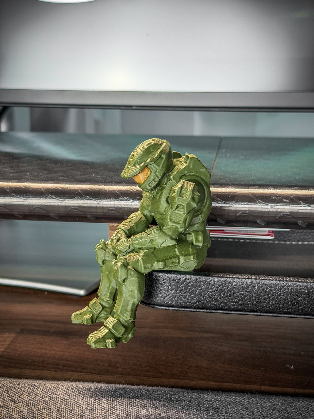 Sad Spartan-Inspired Soldier Desk Decor – 3D Printed Fan Art Figure & Crate
