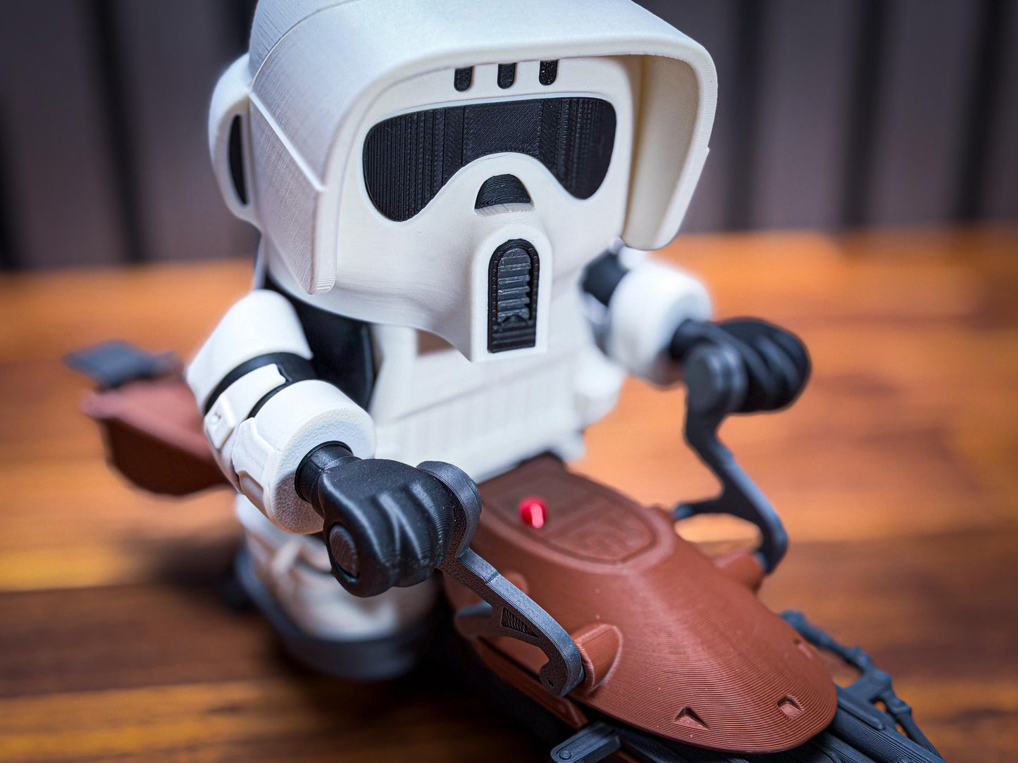 Scout Rider Speeder Bike Display Set - Star Wars-Inspired Collectible