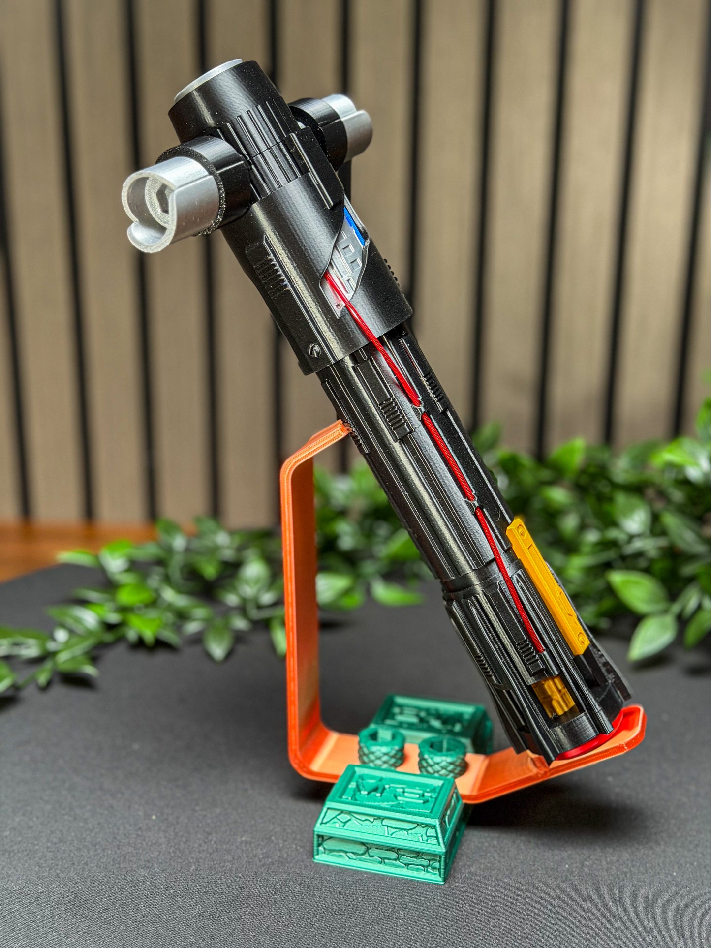 Kylo Ren Lightsaber 3D Printed Display Model with Stand – Star Wars Collectible