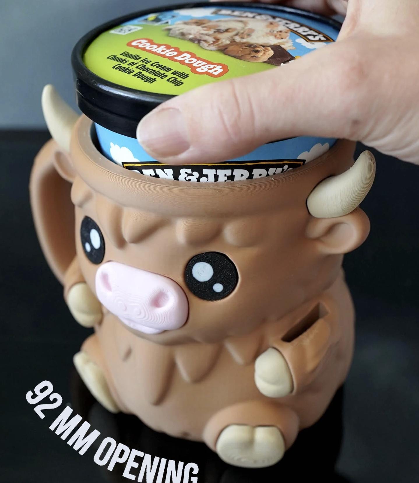 Ferdinand the Highland Cow Ice Cream Pint Holder