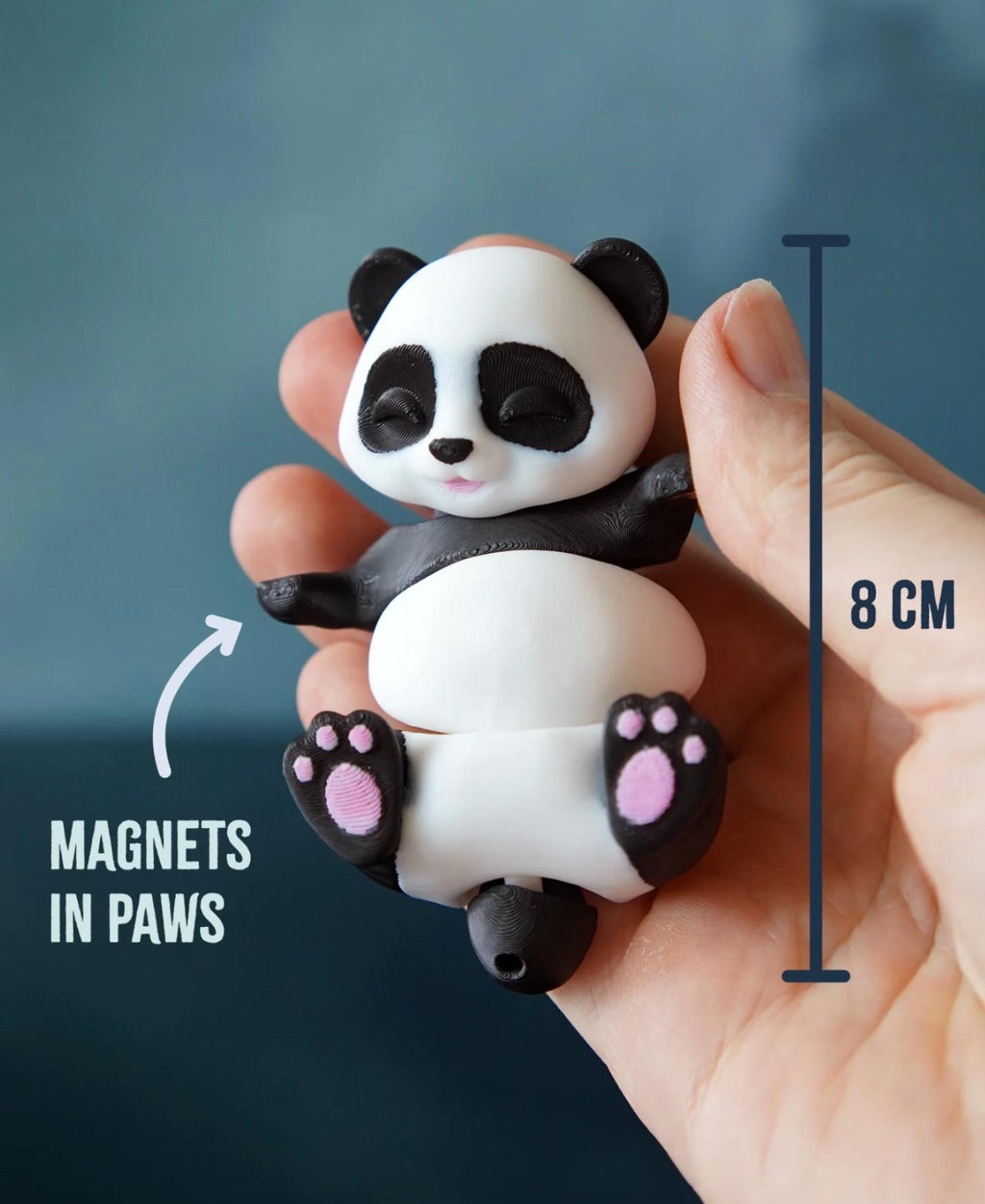 Flexi Panda – Articulated Magnetic Fidget Toy | 3D Printed Desk Pet