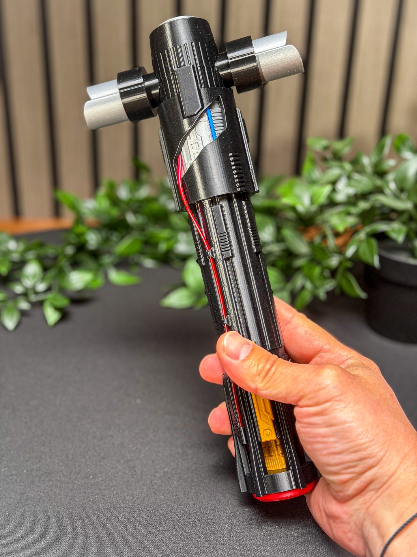 Kylo Ren Lightsaber 3D Printed Display Model with Stand – Star Wars Collectible