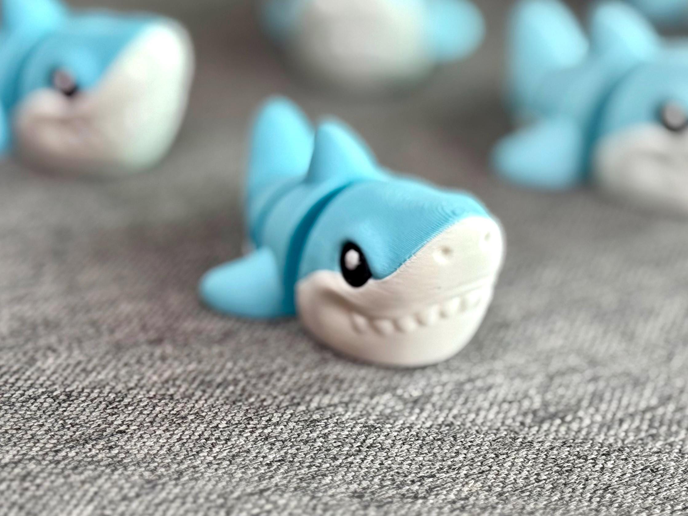 Flexi Baby Shark Toy | 3D Printed Fidget Animal Pack of 2