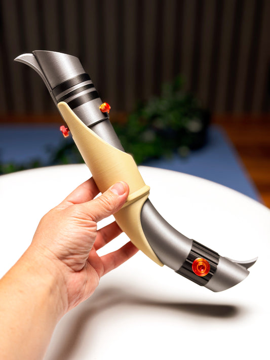 Darth Bane Lightsaber Prop | 3D Printed Star Wars Display Piece with Stand