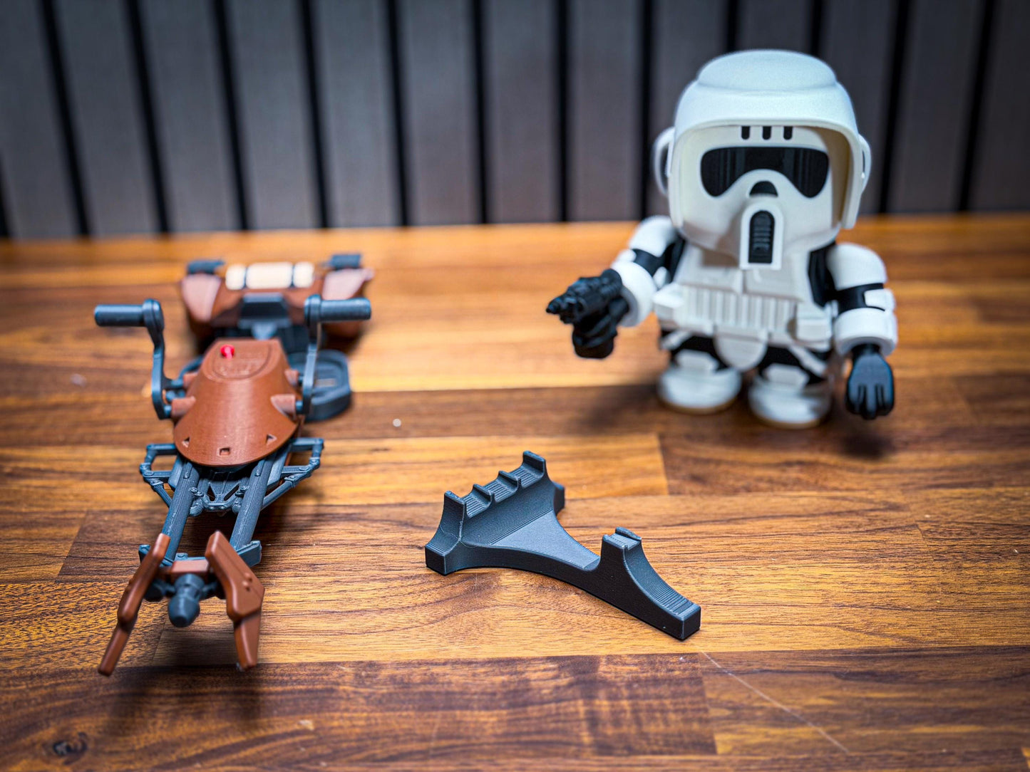 Scout Rider Speeder Bike Display Set - Star Wars-Inspired Collectible