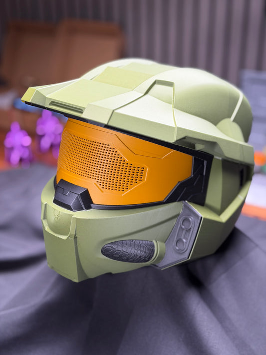 Halo Inspired Master Chief Helmet – Full Size Wearable Cosplay Helmet with Visor