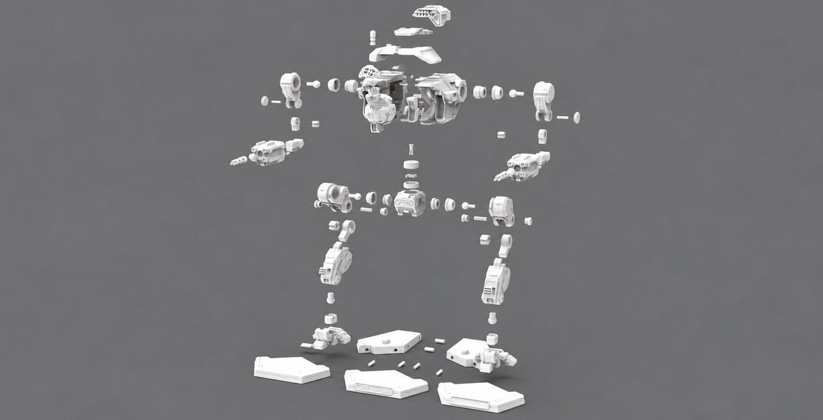 MWO Dire Wolf | 1:60 3D-Printed Model