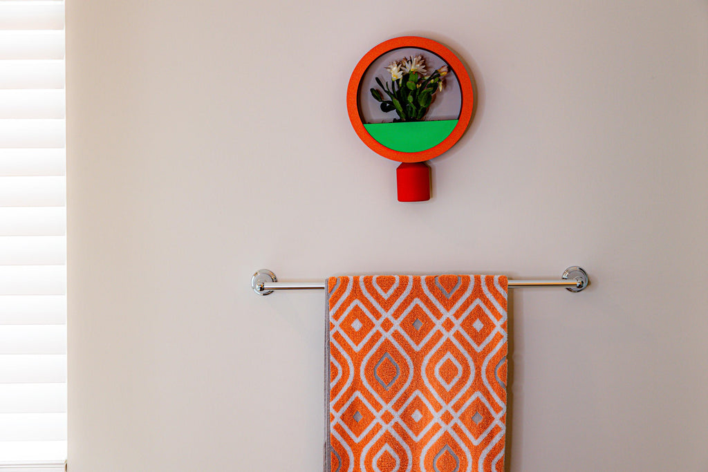 Modern Circle Wall Planter with Hidden Drip Jar | 3D Printed