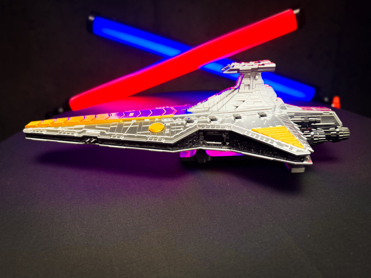 Venator-Class Star Destroyer Kit – 3D Printed Display Model with Stand
