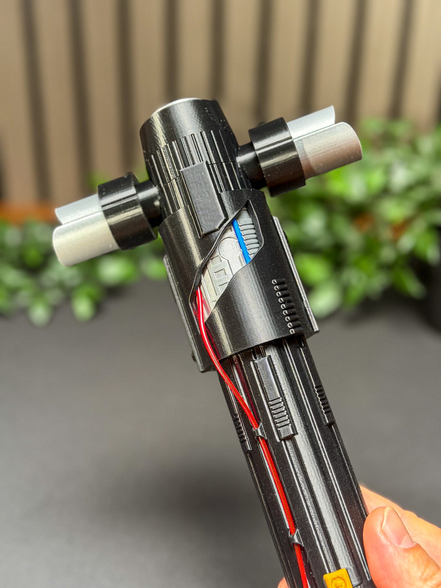 Kylo Ren Lightsaber 3D Printed Display Model with Stand – Star Wars Collectible