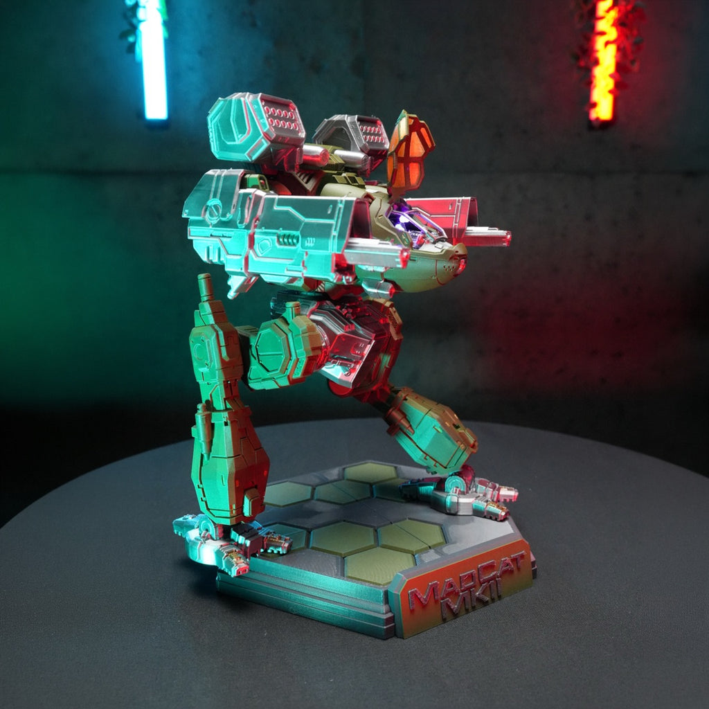 Mad Cat MkII MWO 3D-Printed Model with Display Base