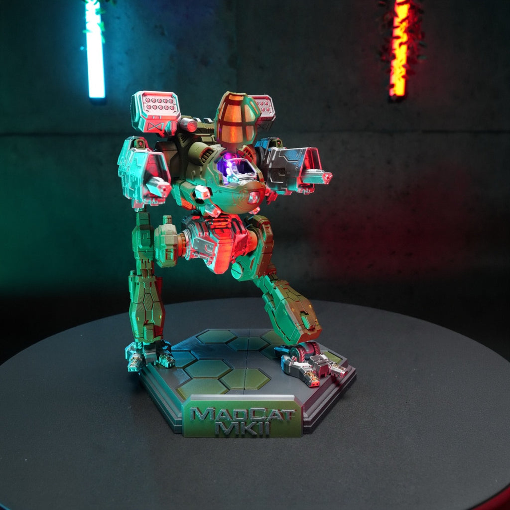 Mad Cat MkII MWO 3D-Printed Model with Display Base