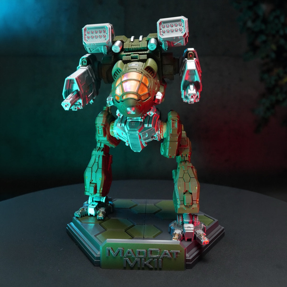 Mad Cat MkII MWO 3D-Printed Model with Display Base