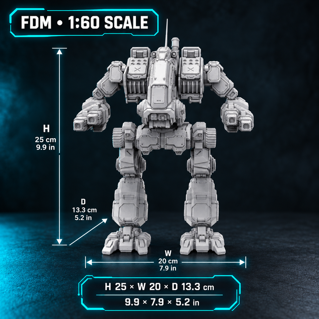 Mad Dog (Vulture) MWO 3D-Printed Model + Extra Guns