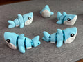 Flexi Baby Shark Toy | 3D Printed Fidget Animal Pack of 2