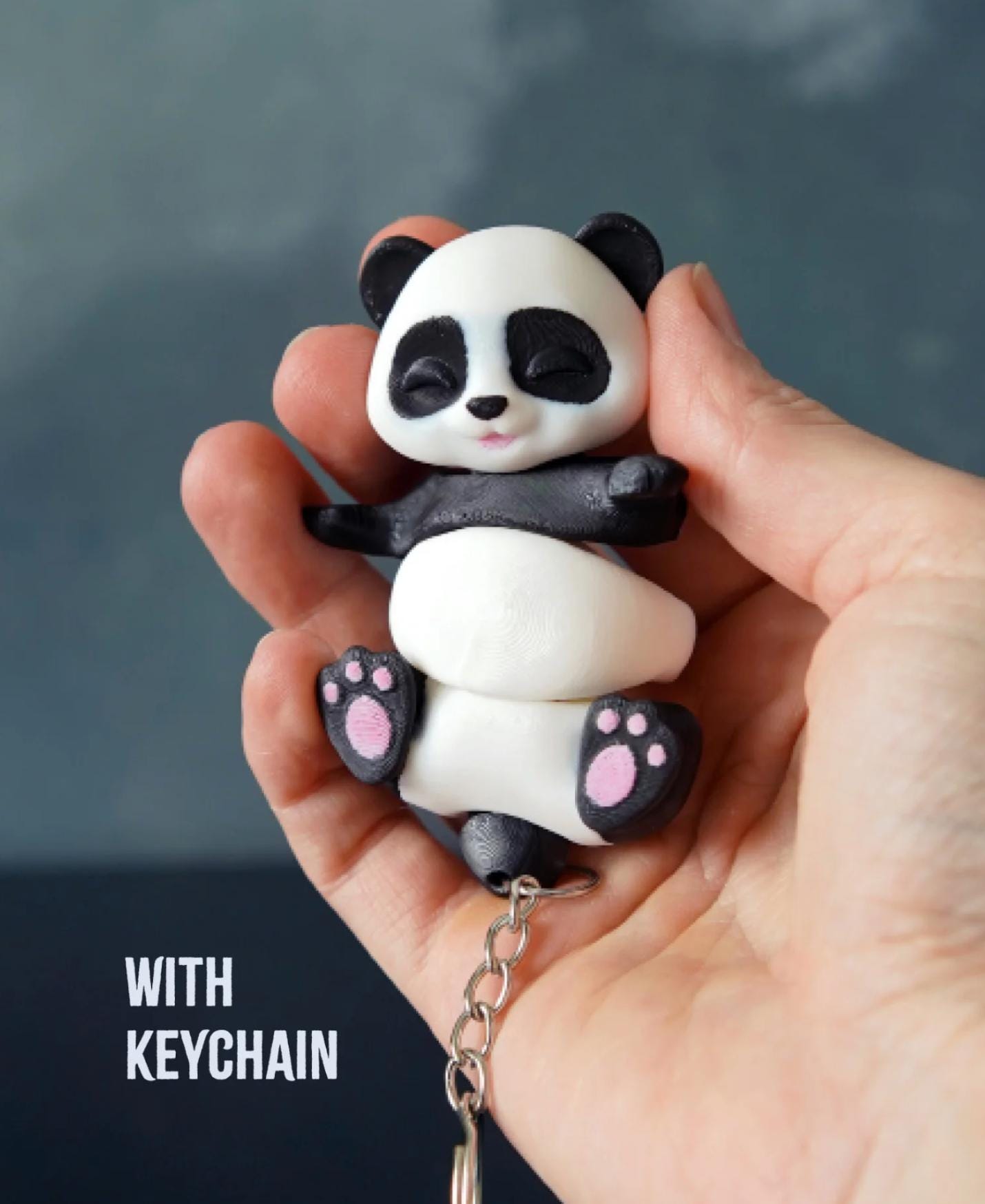 Flexi Panda – Articulated Magnetic Fidget Toy | 3D Printed Desk Pet