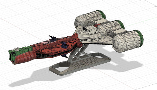 Charger C70 Corvette STL File – 3D Printable Star Wars Starship (Digital Download)