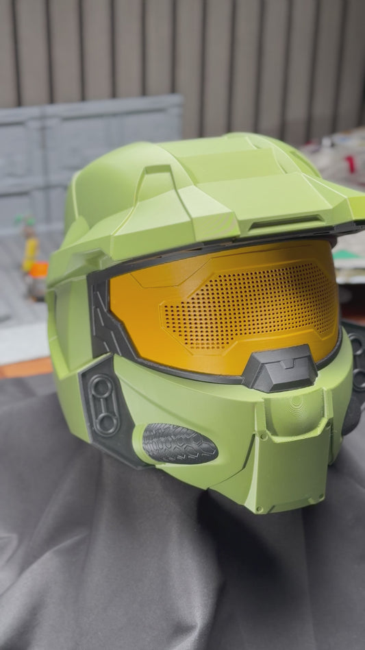 Halo Inspired Master Chief Helmet – Full Size Wearable Cosplay Helmet with Visor