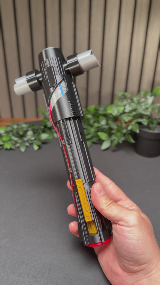 Kylo Ren Lightsaber 3D Printed Display Model with Stand – Star Wars Collectible
